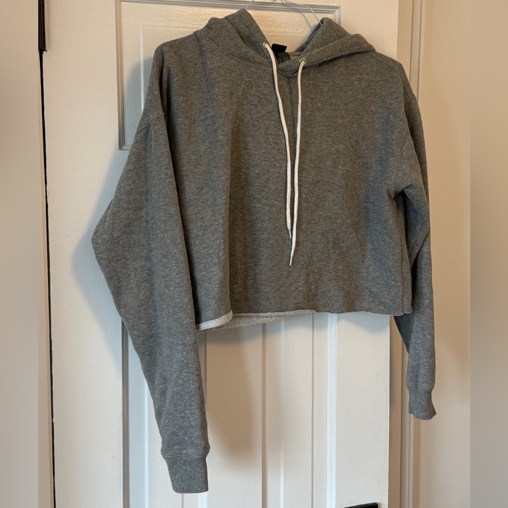 Wild Fable gorgeous cropped Gray Hoodie